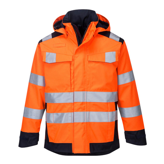 Portwest MV70-Modaflame Rain+ Hi-Vis Multi-Norm Contrast FR Jacket