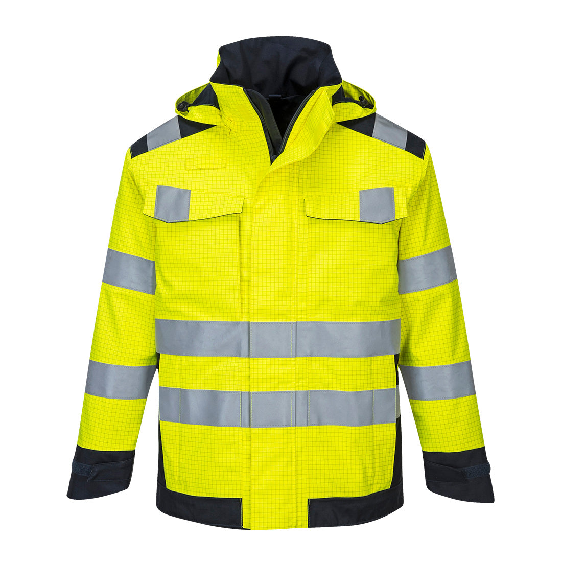 Portwest MV70-Modaflame Rain+ Hi-Vis Multi-Norm Contrast FR Jacket