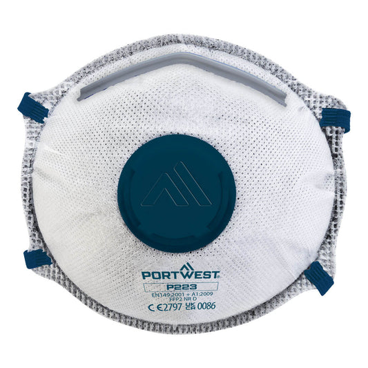 Portwest P223-FFP2 Carbon Valved Dolomite Respirator (Pk10)