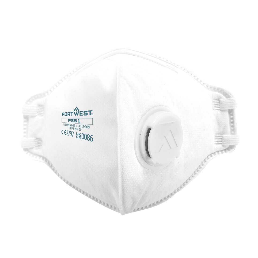 Portwest P351-FFP3 Valved Dolomite Fold Flat Respirator (Pk20)