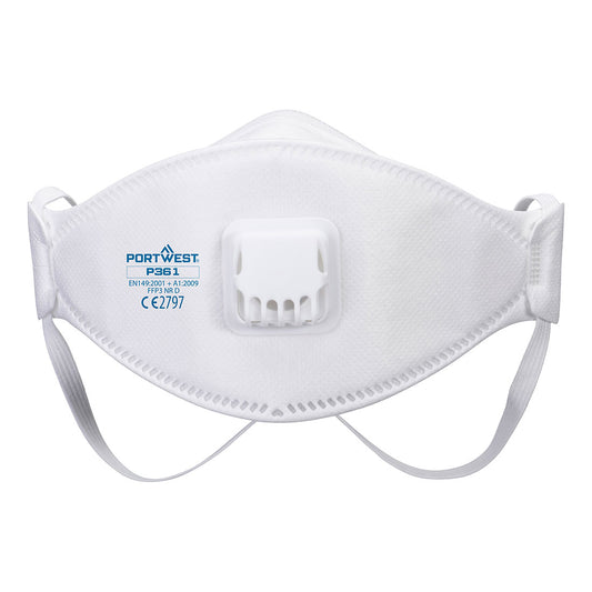 Portwest P361-Trifold Valved Dolomite FFP3 Respirator (Pk10)