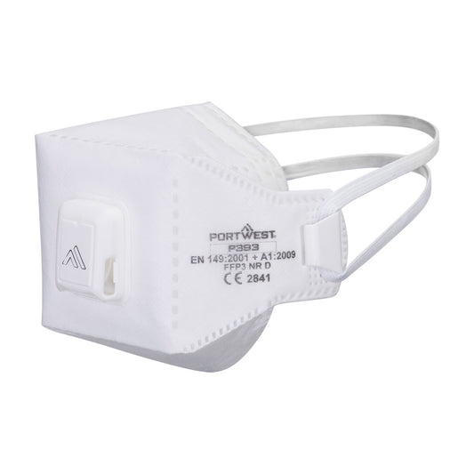 Portwest P393-EAGLE PRO FFP3 Valved Dolomite Fold Flat Respirator (Pk10)