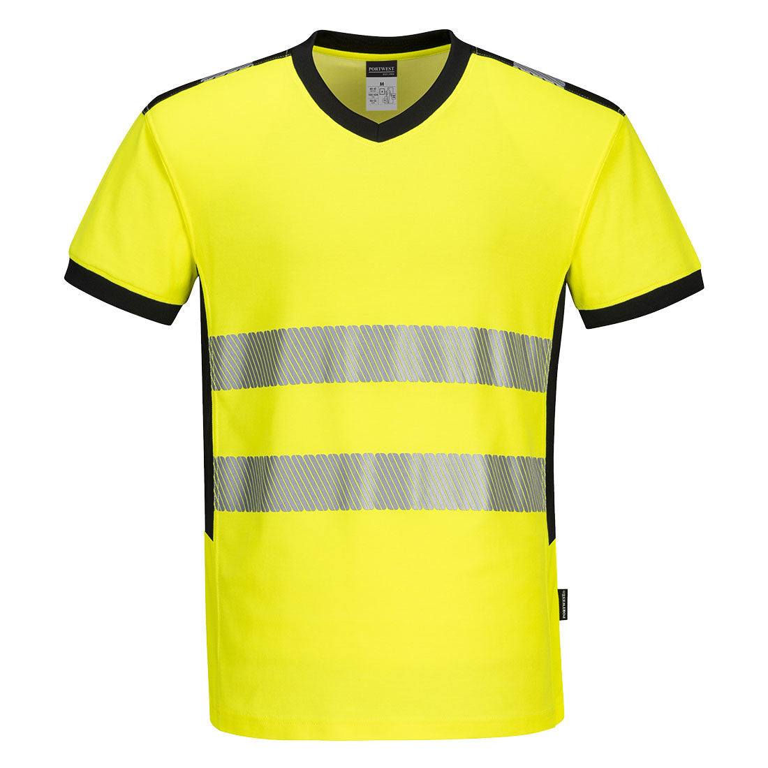 Portwest PW310-PW3 Hi-Vis V-Neck Mesh Insert T-Shirt S/S