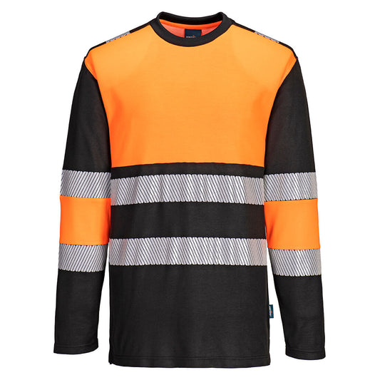 Portwest PW312-PW3 Hi-Vis Cotton Comfort Class 1 T-Shirt L/S