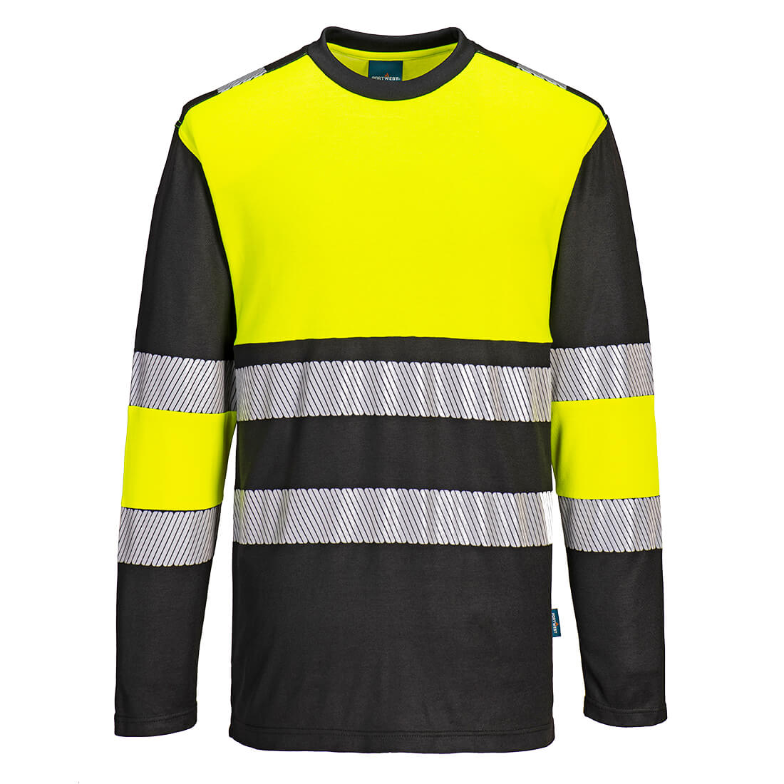 Portwest PW312-PW3 Hi-Vis Cotton Comfort Class 1 T-Shirt L/S