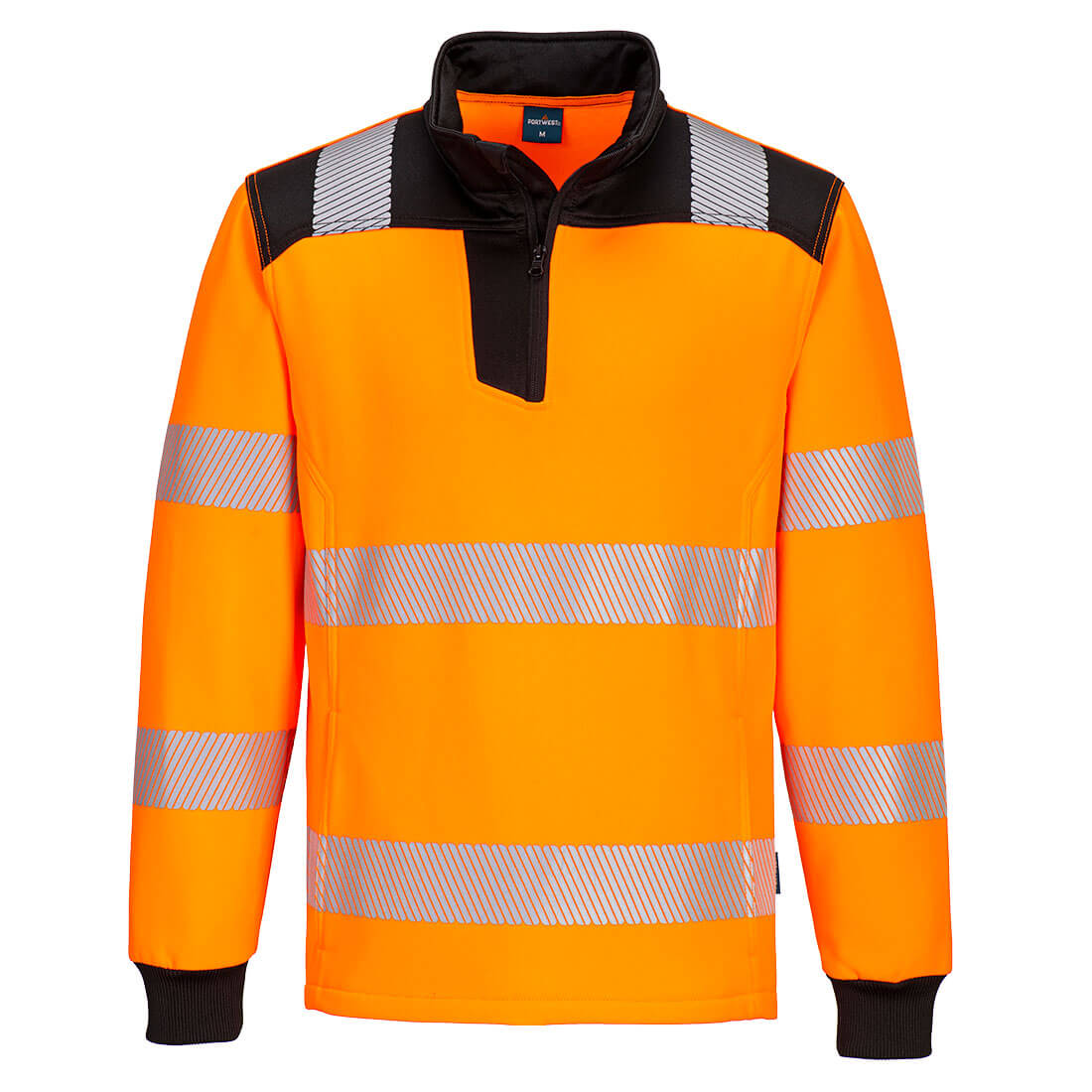 Portwest PW326-PW3 Hi-Vis 1/4 Zip Sweatshirt
