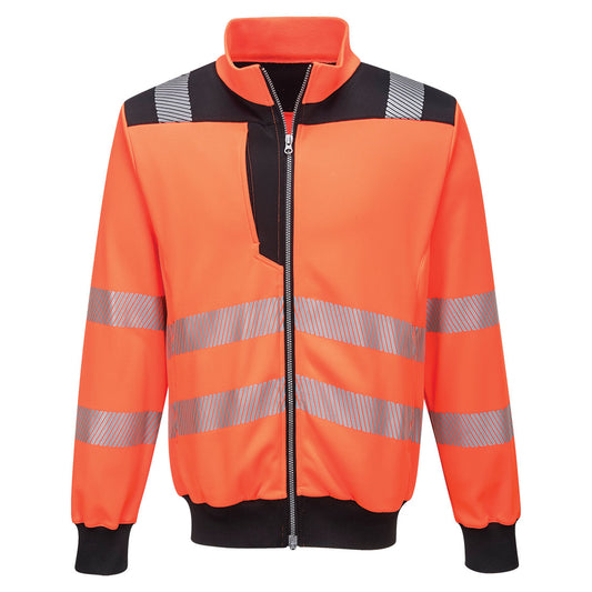 Portwest PW370-PW3 Hi-Vis Zip Sweatshirt