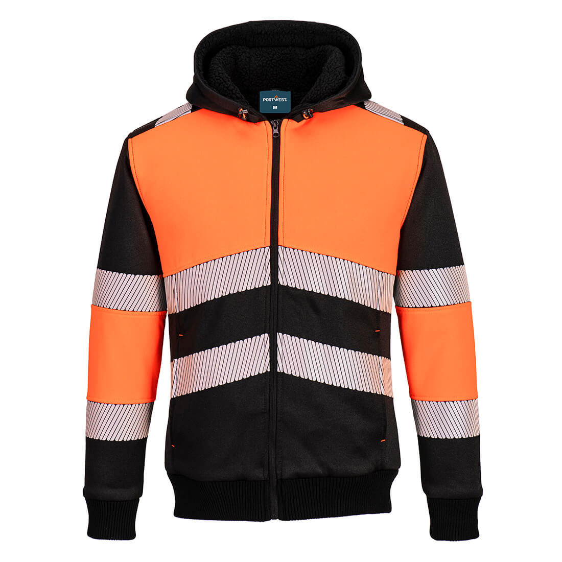 Portwest PW377-PW3 Hi-Vis Zipped Class 1 Winter Hoodie