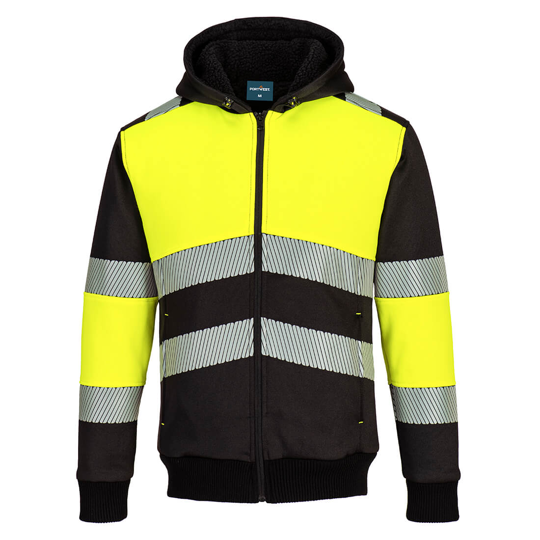 Portwest PW377-PW3 Hi-Vis Zipped Class 1 Winter Hoodie