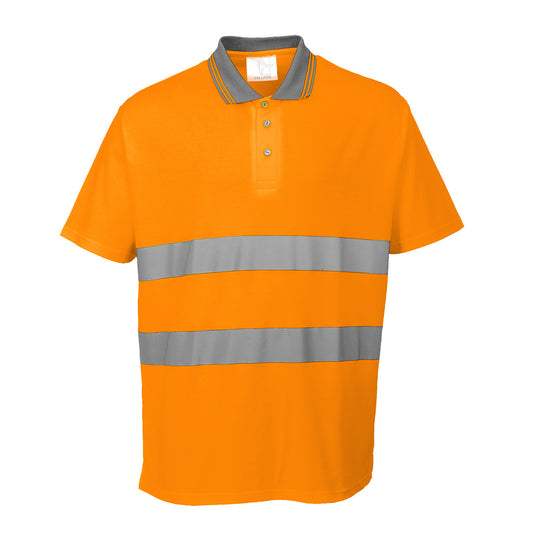 Portwest S171-Hi-Vis Cotton Comfort Polo Shirt S/S