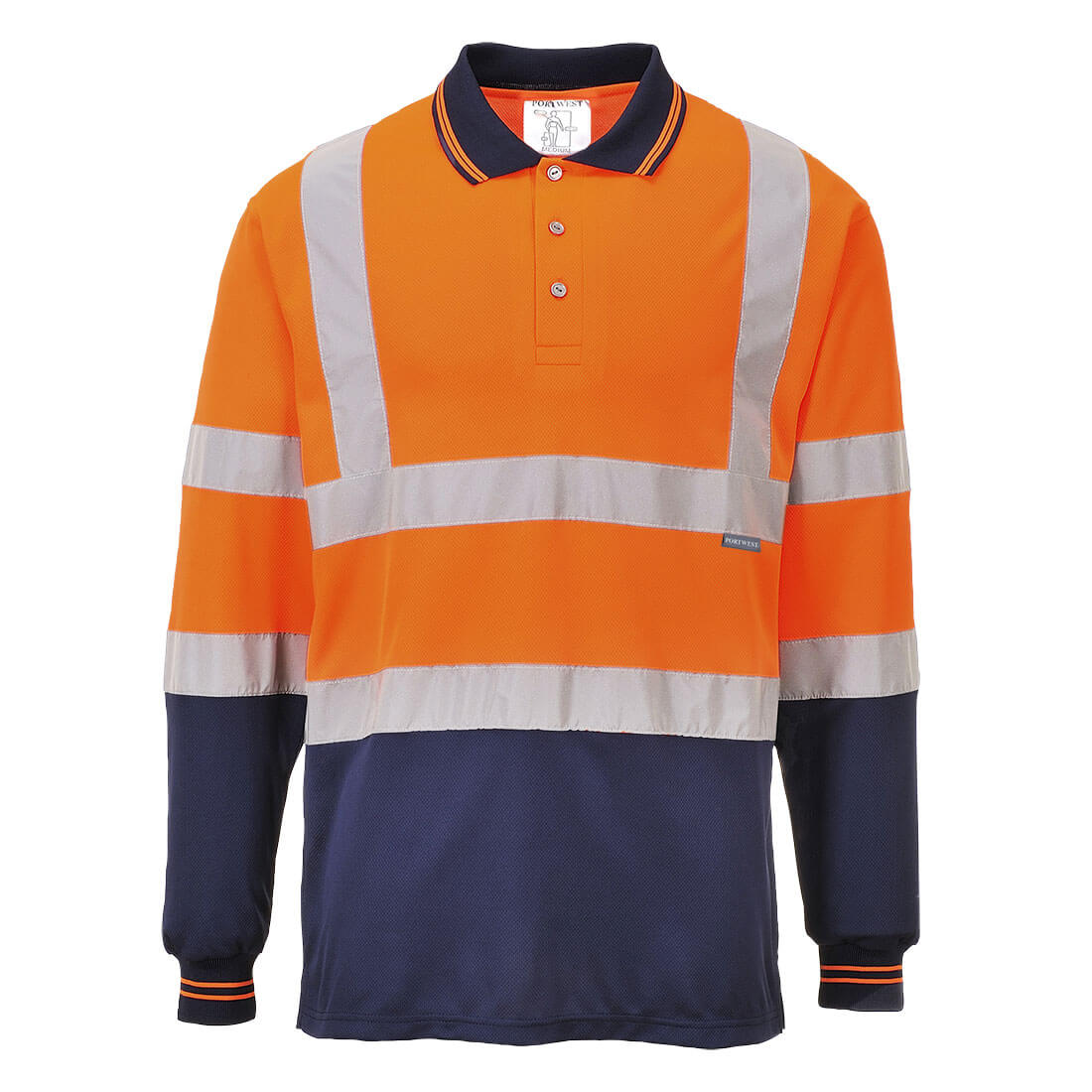 Portwest S279-Hi-Vis Contrast Polo Shirt L/S
