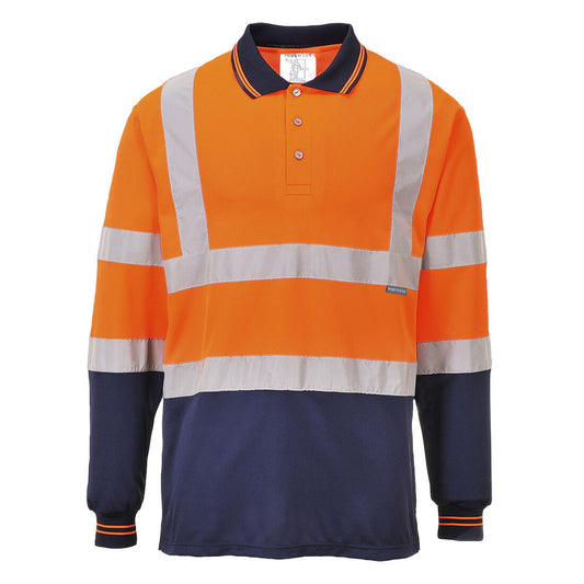 Portwest S279-Hi-Vis Contrast Polo Shirt L/S