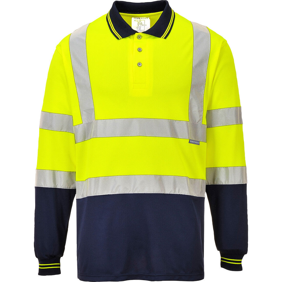 Portwest S279-Hi-Vis Contrast Polo Shirt L/S
