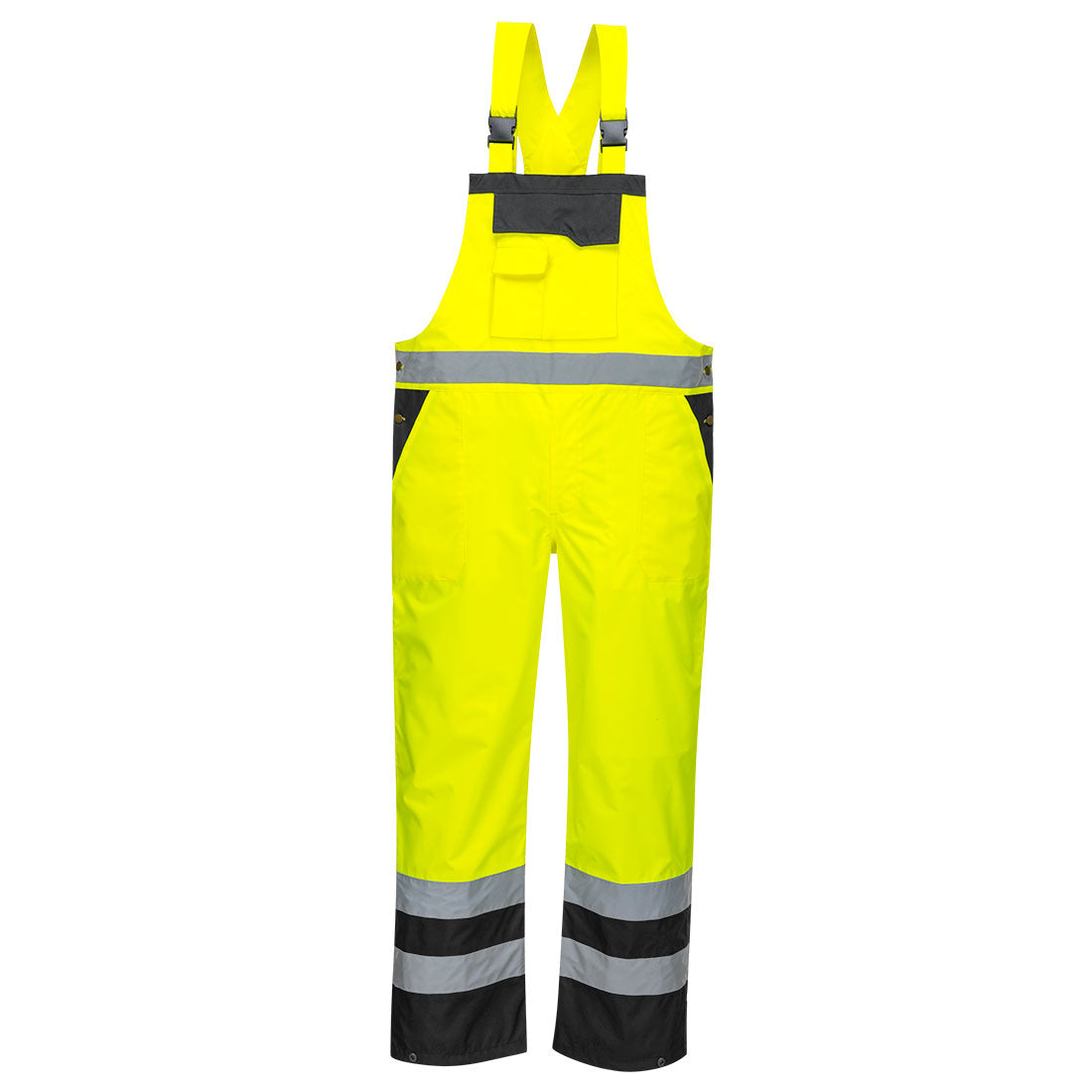 Portwest S488-Hi-Vis Breathable Contrast Rain Bib and Brace