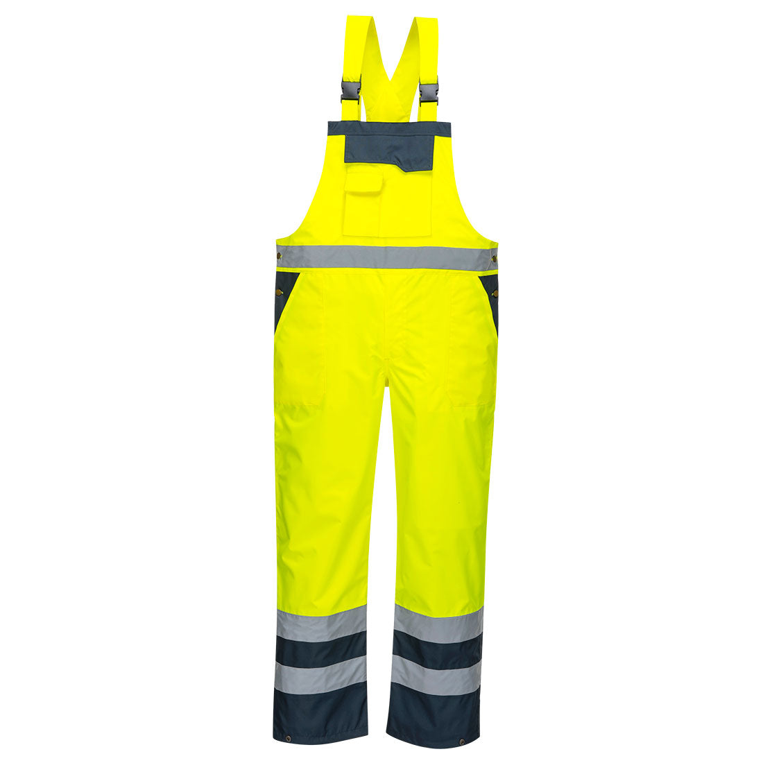 Portwest S488-Hi-Vis Breathable Contrast Rain Bib and Brace