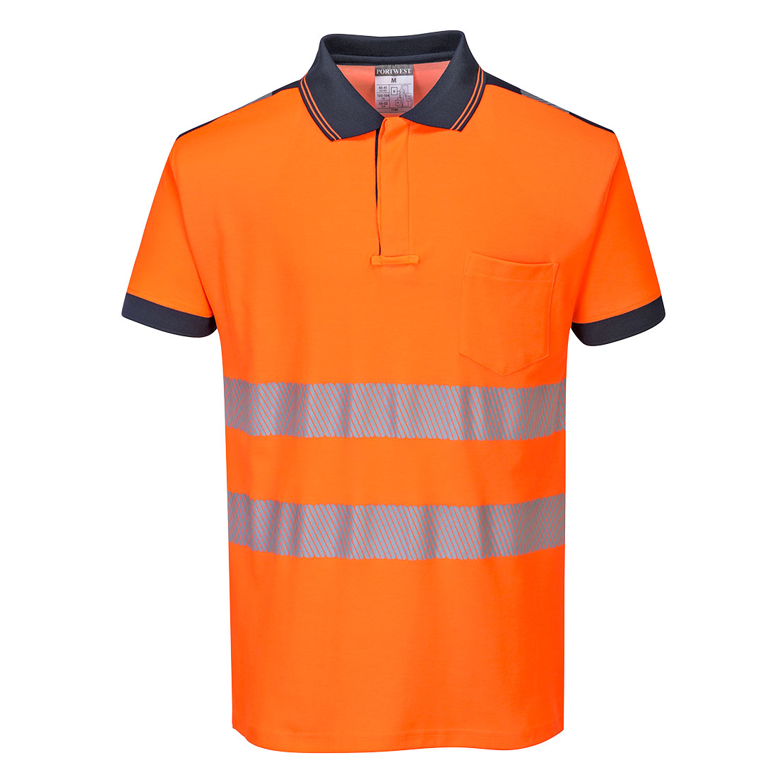 Portwest T180-PW3 Hi-Vis Cotton Comfort Polo Shirt S/S