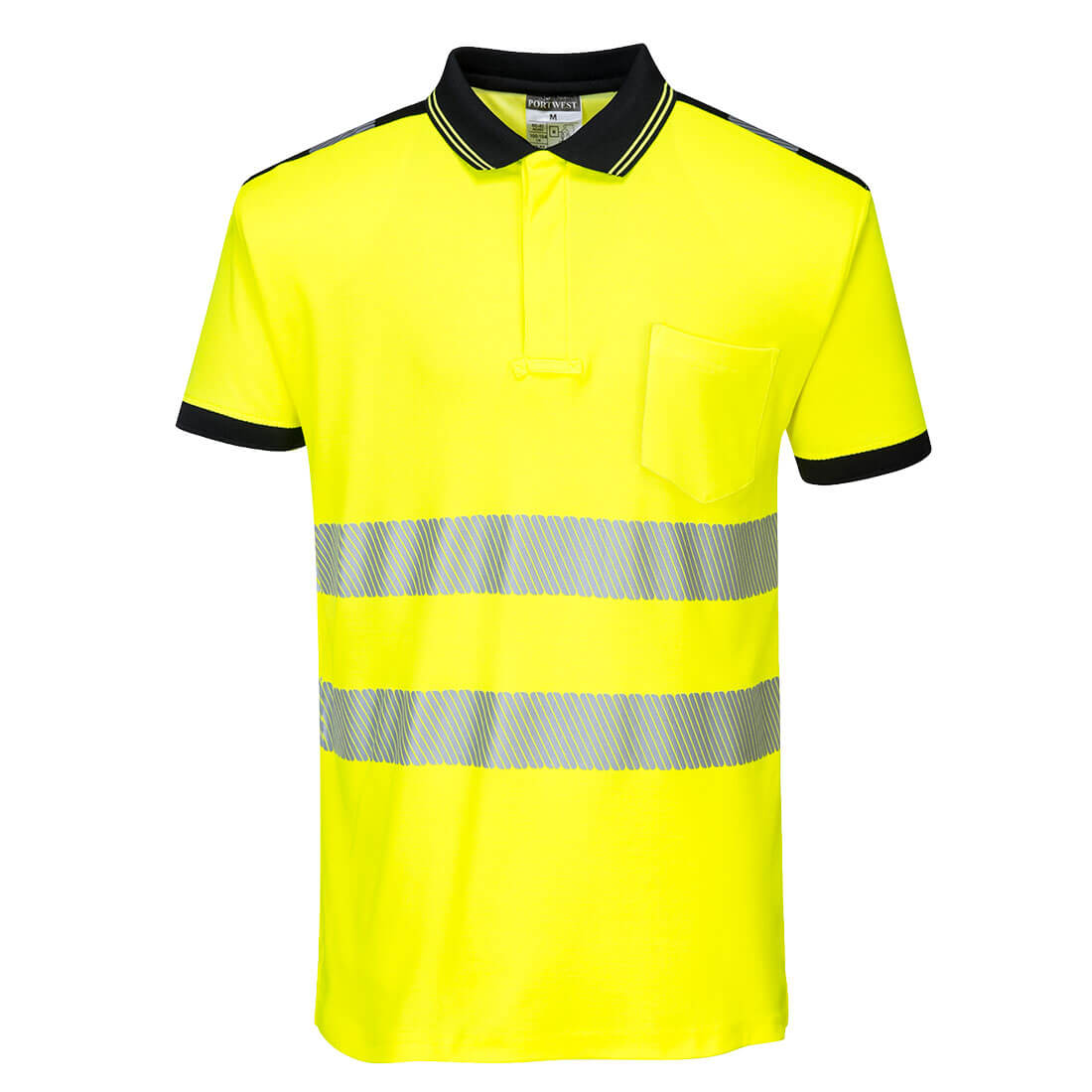 Portwest T180-PW3 Hi-Vis Cotton Comfort Polo Shirt S/S