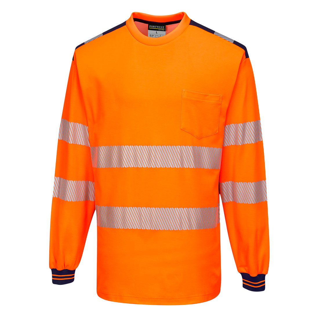 Portwest T185-PW3 Hi-Vis Cotton Comfort T-Shirt L/S