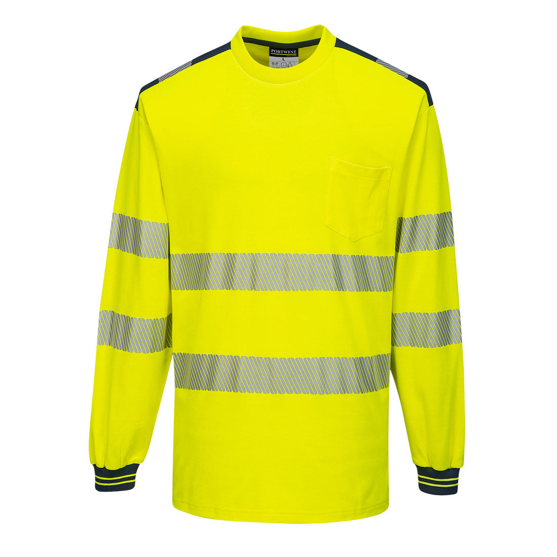 Portwest T185-PW3 Hi-Vis Cotton Comfort T-Shirt L/S